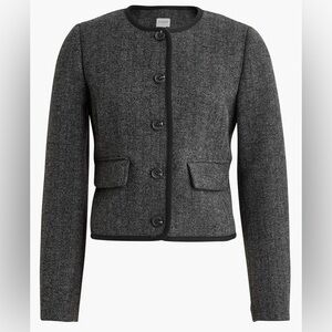 NWT J. Crew Wool-blend herringbone lady jacket, Sz 10